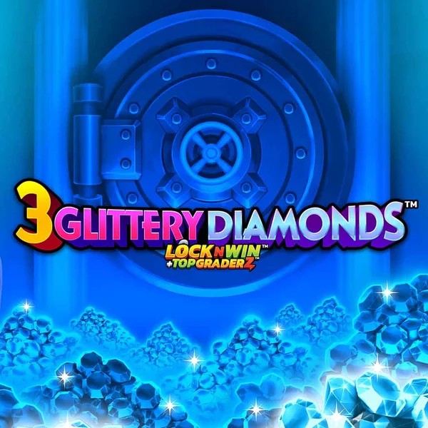 3 Glittery Diamonds logo by PearFiction Studios at CrownPlay Casino