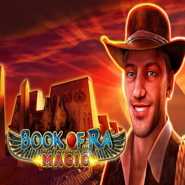 Book of Ra Magic online game logo by Greentube on crownsplaycasino.com