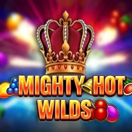 Mighty Hot Wilds slot logo by Inspired Gaming at CrownPlay Casino