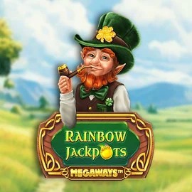 Rainbow Jackpots Megaways by Red Tiger Gaming, showcased at crownsplaycasino.com – game logo