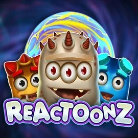 Reactoonz slot logo by Play'n GO at CrownPlay Casino